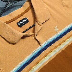 Hooey Shirt Men's XL Peach Brown Short Sleeve Polo Western